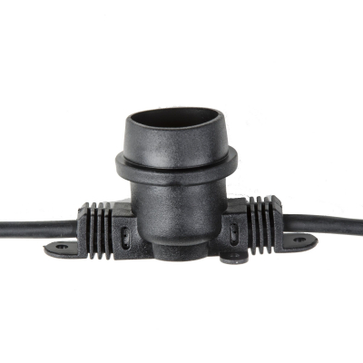 Гирлянда Белт-лайт UDL-K120 200/E27/100M IP65 BLACK BELT-LIGHT 100м+1,5м сетевой шнур 200 патронов E27 шаг 50см чёрная TM Uniel