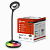 Светильник настольный светодиодный ССО 21Ч 8Вт 6500К 640лм RGB-подсв, сенсор-диммер, с адапт ЧЕРНЫЙ