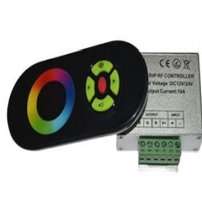 RGB-контроллер сенсорный 5кл. 5203B Черный 12/24V 18A 216/432W Oreol