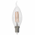 Лампа светодиодная диммируемая LED-CW35-9W/3000K/E14/CL/DIM GLA01TR свеча на ветру прозр Air 3000К