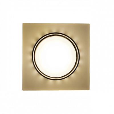 Точечный Светильник OREOL Crystal GX6017FG 120×120/85mm под лампу GX53 H4 СТЕКЛО КВАДРАТ Белый МАТОВЫЙ