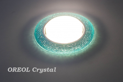 Светильник точечный OREOL Crystal GX105-LB 125/80mm под лампу GХ53 H4 голубой