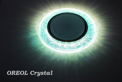 Светильник точечный OREOL Crystal GX107-LB 123/80mm под лампу GХ53 H4 голубой