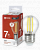 Лампа светодиодная LED-ШАР-deco 7Вт 230В  Е27 4000К 630Лм прозрачная IN HOME