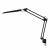 Светильник настольный на струбцине TLD-524 Black/8W/LED/500Lm/4500K/Dimmer/Цвет-черный