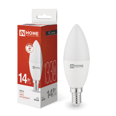 Лампа светодиодная LED-СВЕЧА-VC 14Вт E14 4000K 1330Лм IN HOME